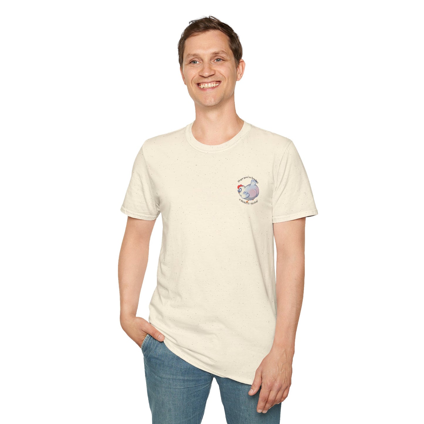 Punny Witty Funny Cute Chicken Booty Comfortable Cozy Soft Lightweight Cotton Shirt