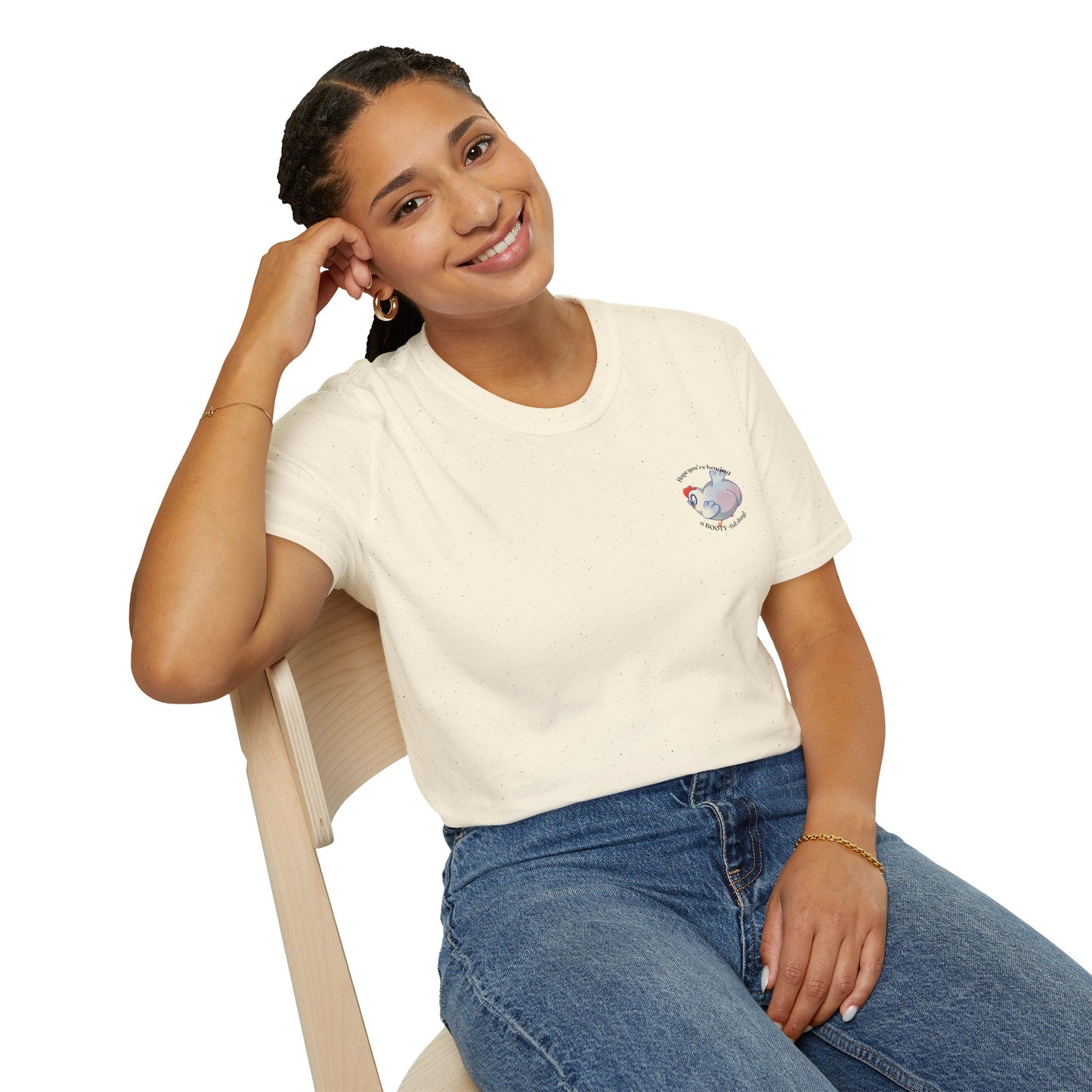 Punny Witty Funny Cute Chicken Booty Comfortable Cozy Soft Lightweight Cotton Shirt