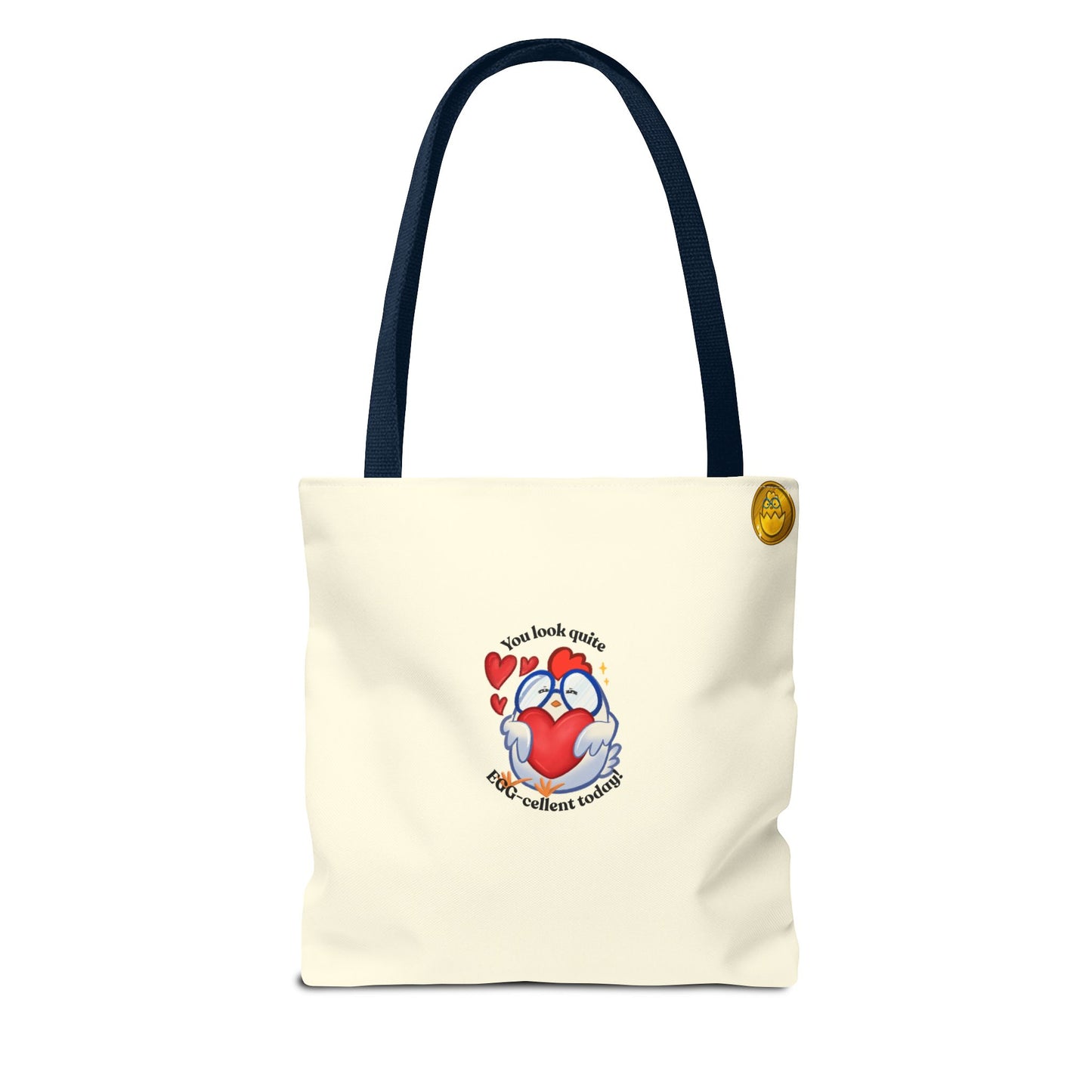 Cute Sweet Cartoon Chicken Heart Tote Bag