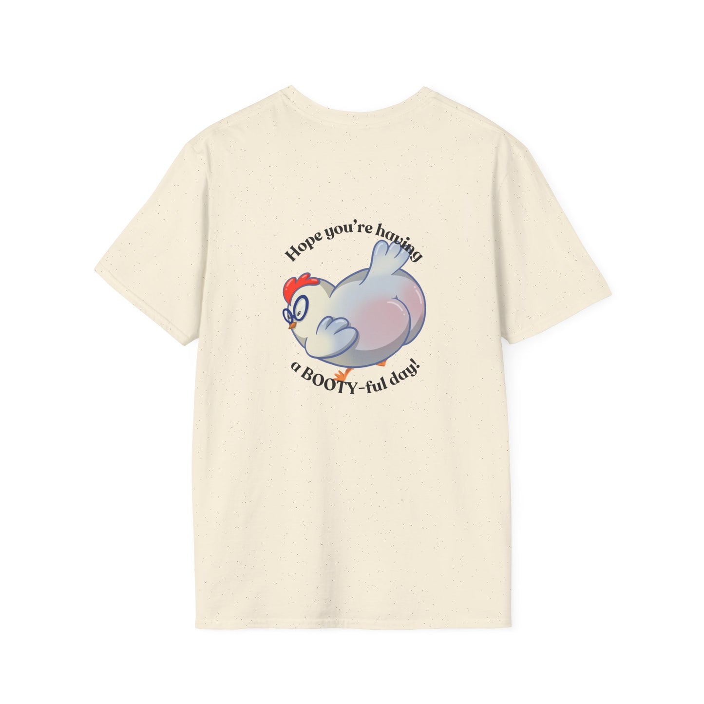 Punny Witty Funny Cute Chicken Booty Comfortable Cozy Soft Lightweight Cotton Shirt