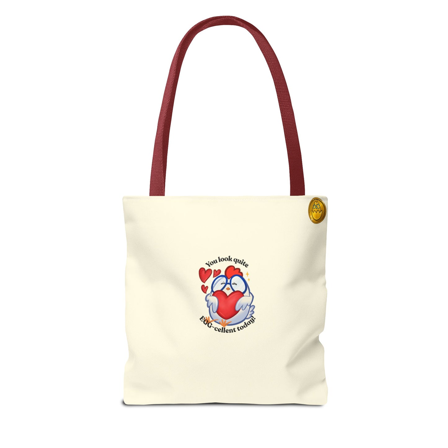Cute Sweet Cartoon Chicken Heart Tote Bag