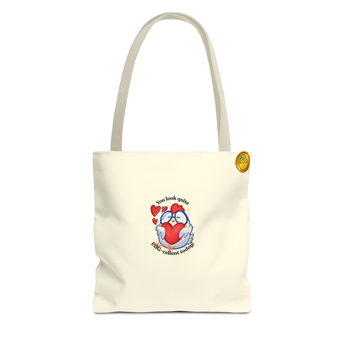 Cute Sweet Cartoon Chicken Heart Tote Bag