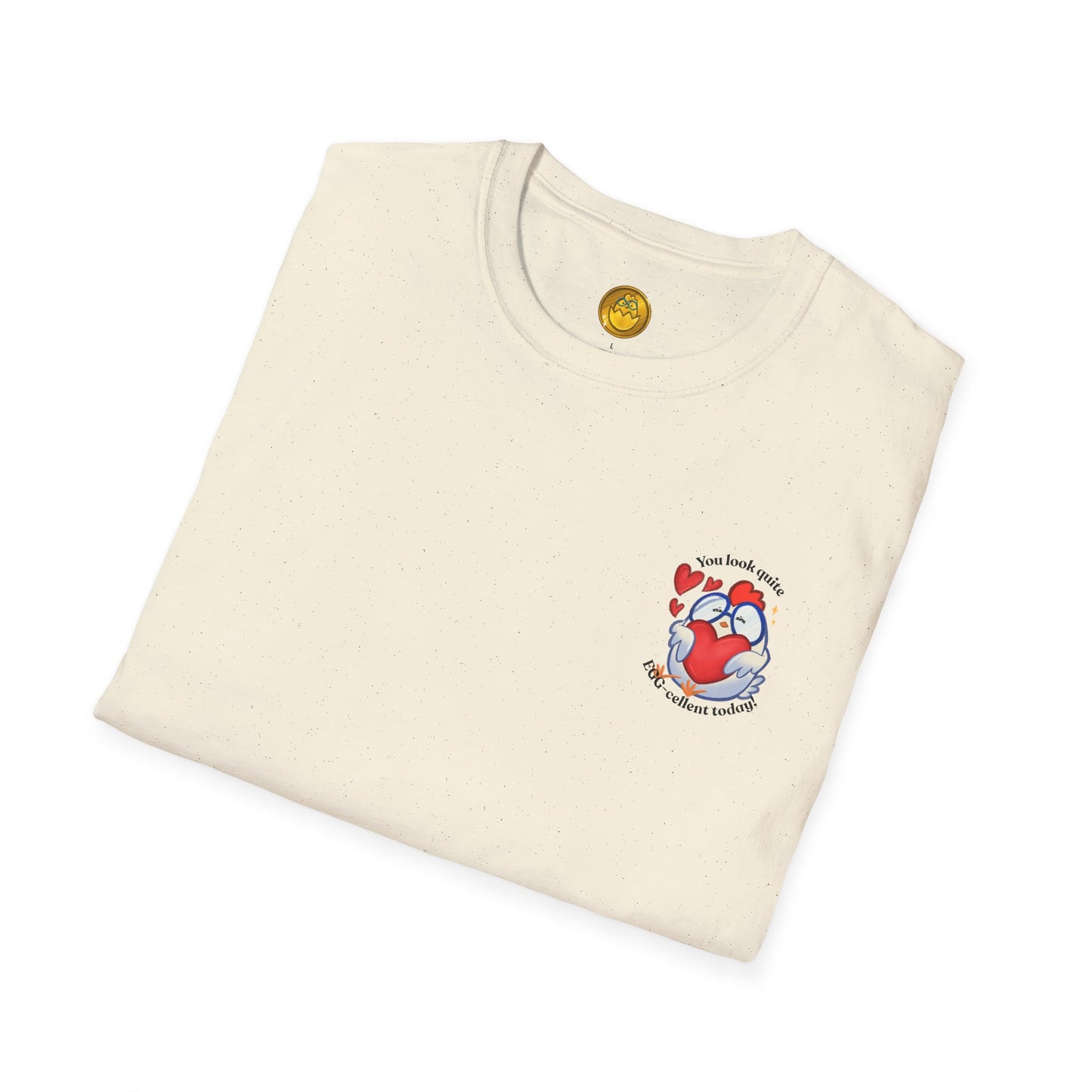 Punny Witty Funny Cute Chicken Heart Comfortable Cozy Soft Lightweight Cotton Shirt