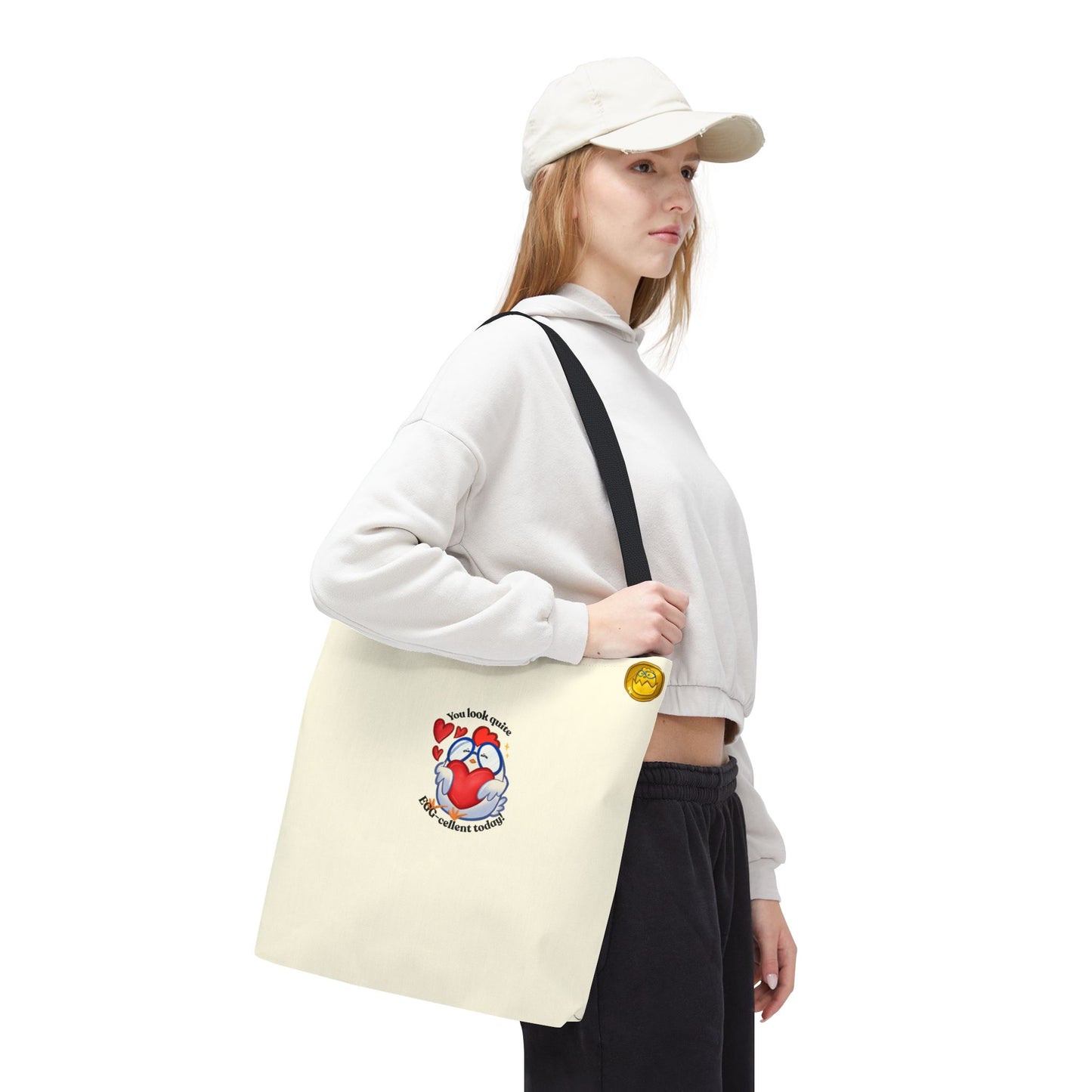 Cute Sweet Cartoon Chicken Heart Tote Bag