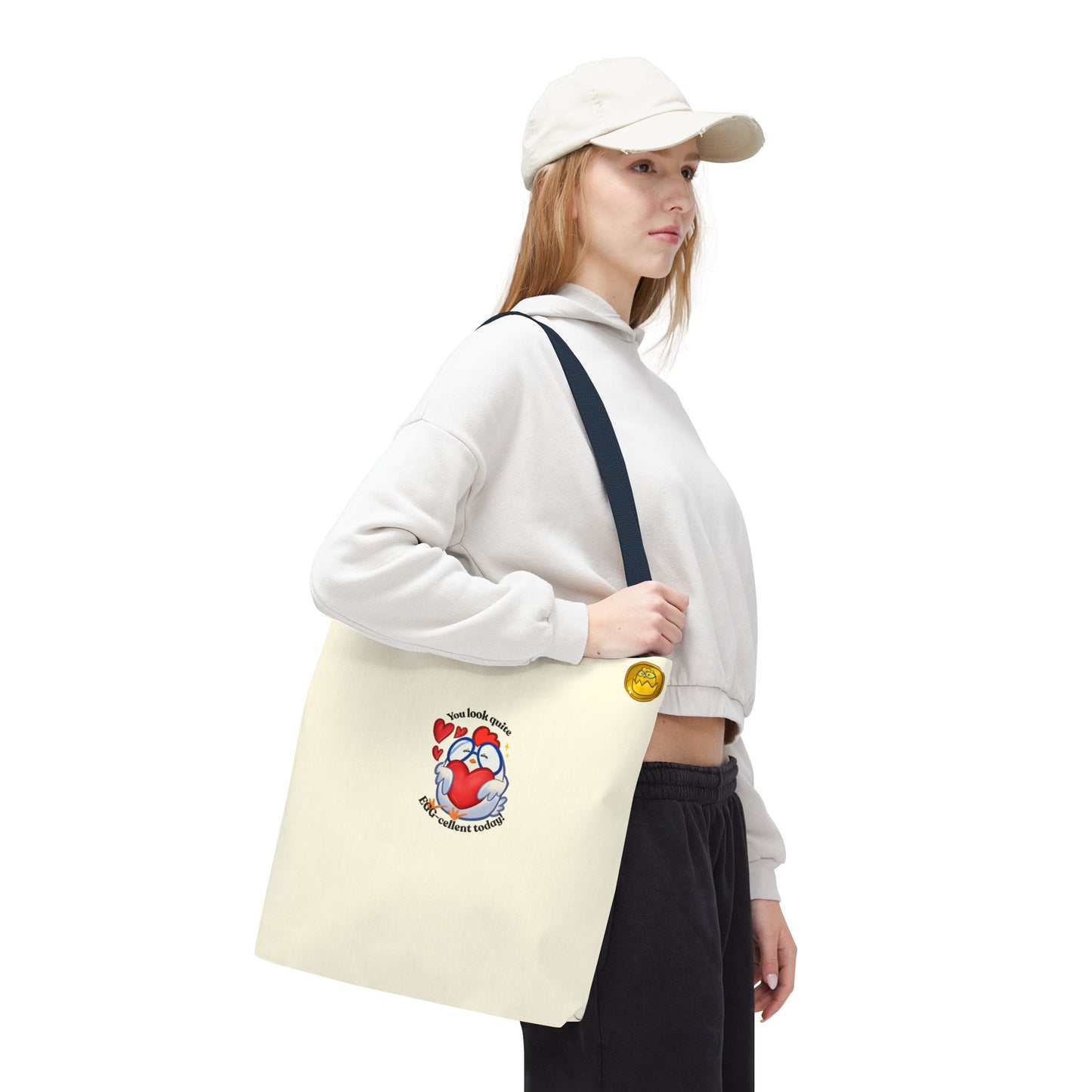 Cute Sweet Cartoon Chicken Heart Tote Bag
