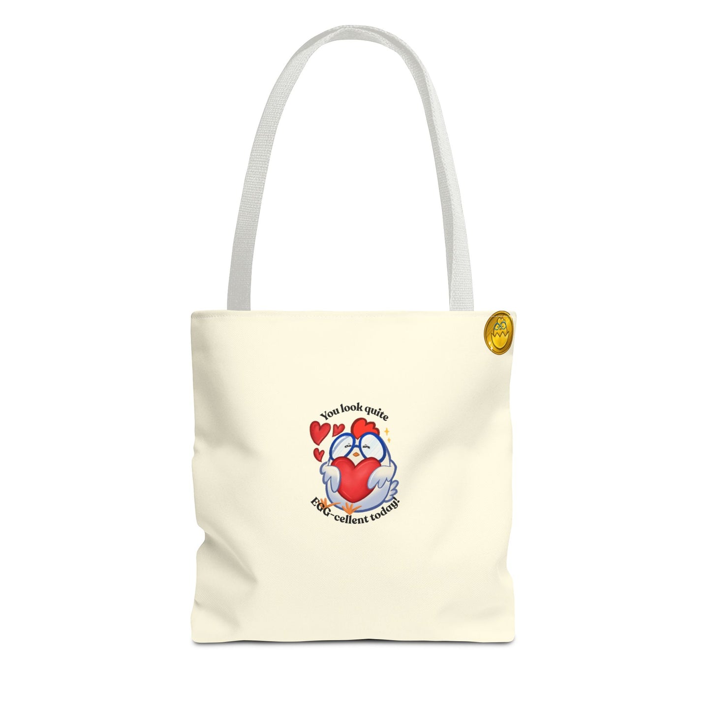 Cute Sweet Cartoon Chicken Heart Tote Bag