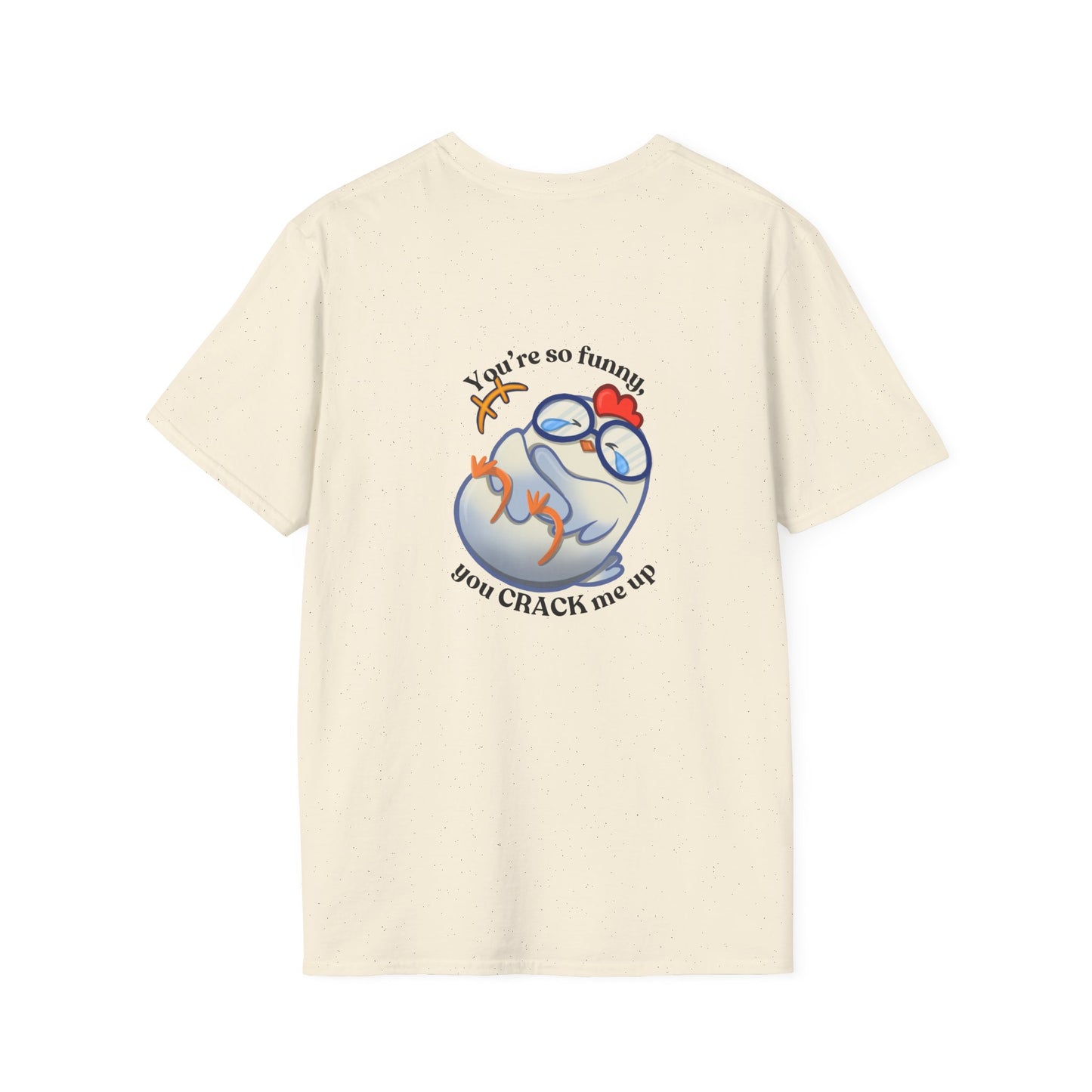 Punny Witty Funny Cute Chicken Laughing Comfortable Cozy Soft Lightweight Cotton Shirt