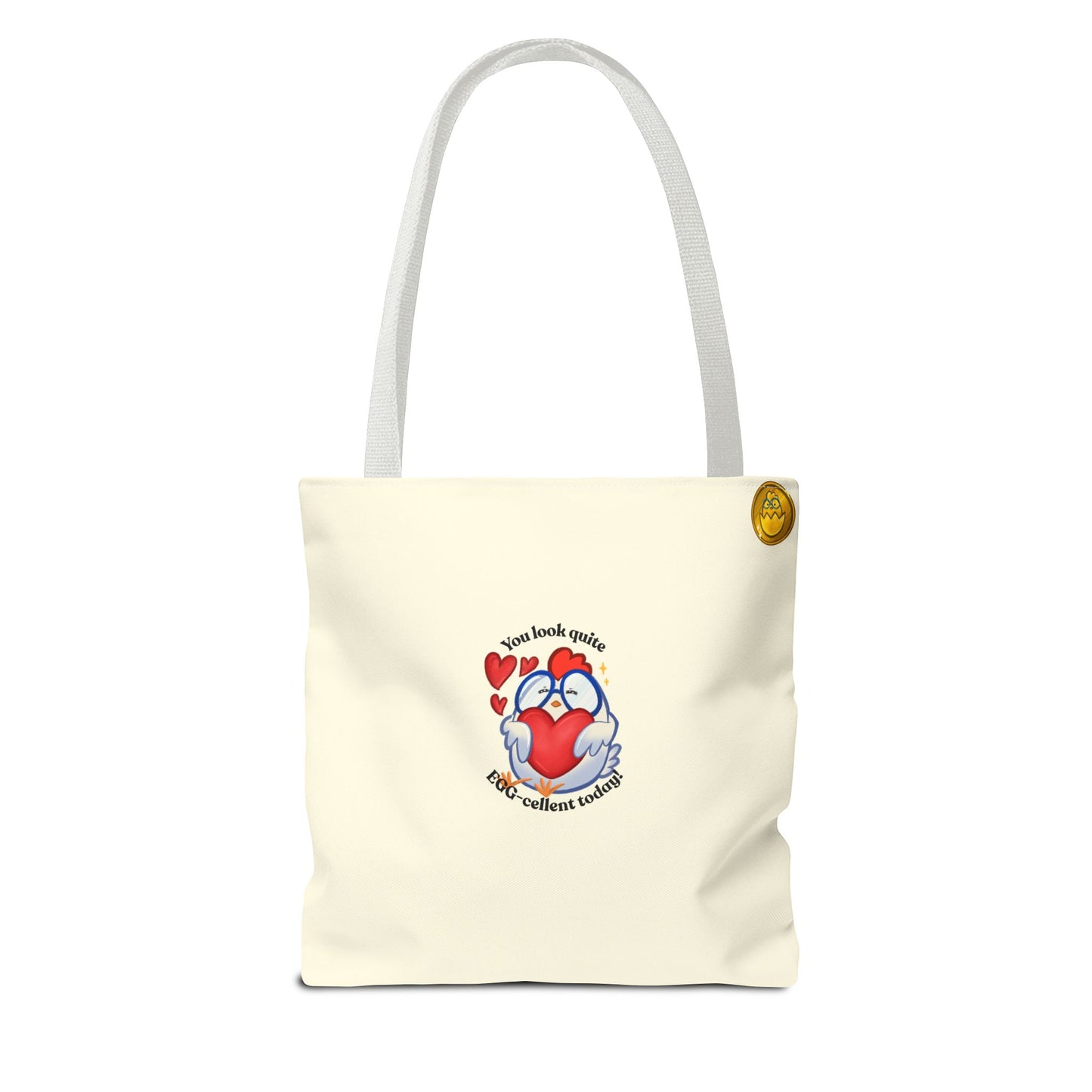 Cute Sweet Cartoon Chicken Heart Tote Bag