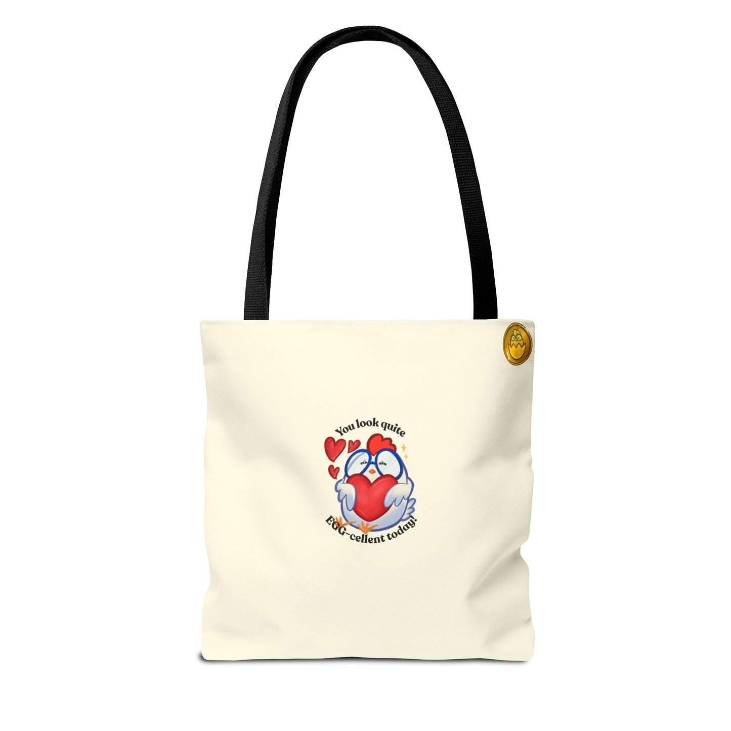 Cute Sweet Cartoon Chicken Heart Tote Bag