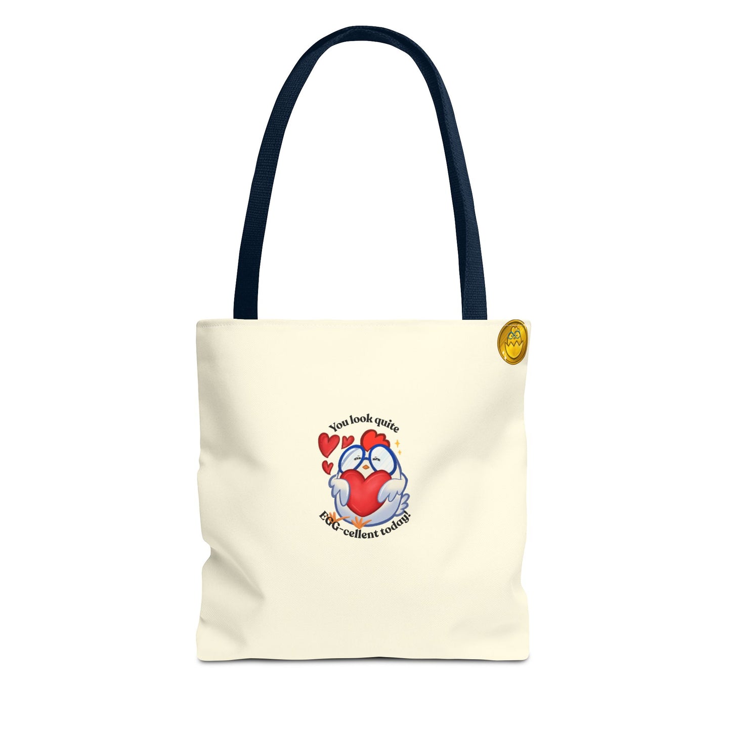 Cute Sweet Cartoon Chicken Heart Tote Bag