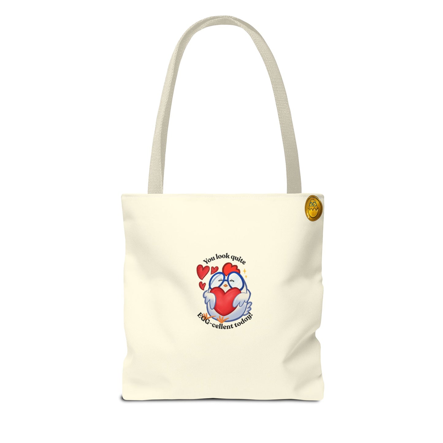 Cute Sweet Cartoon Chicken Heart Tote Bag