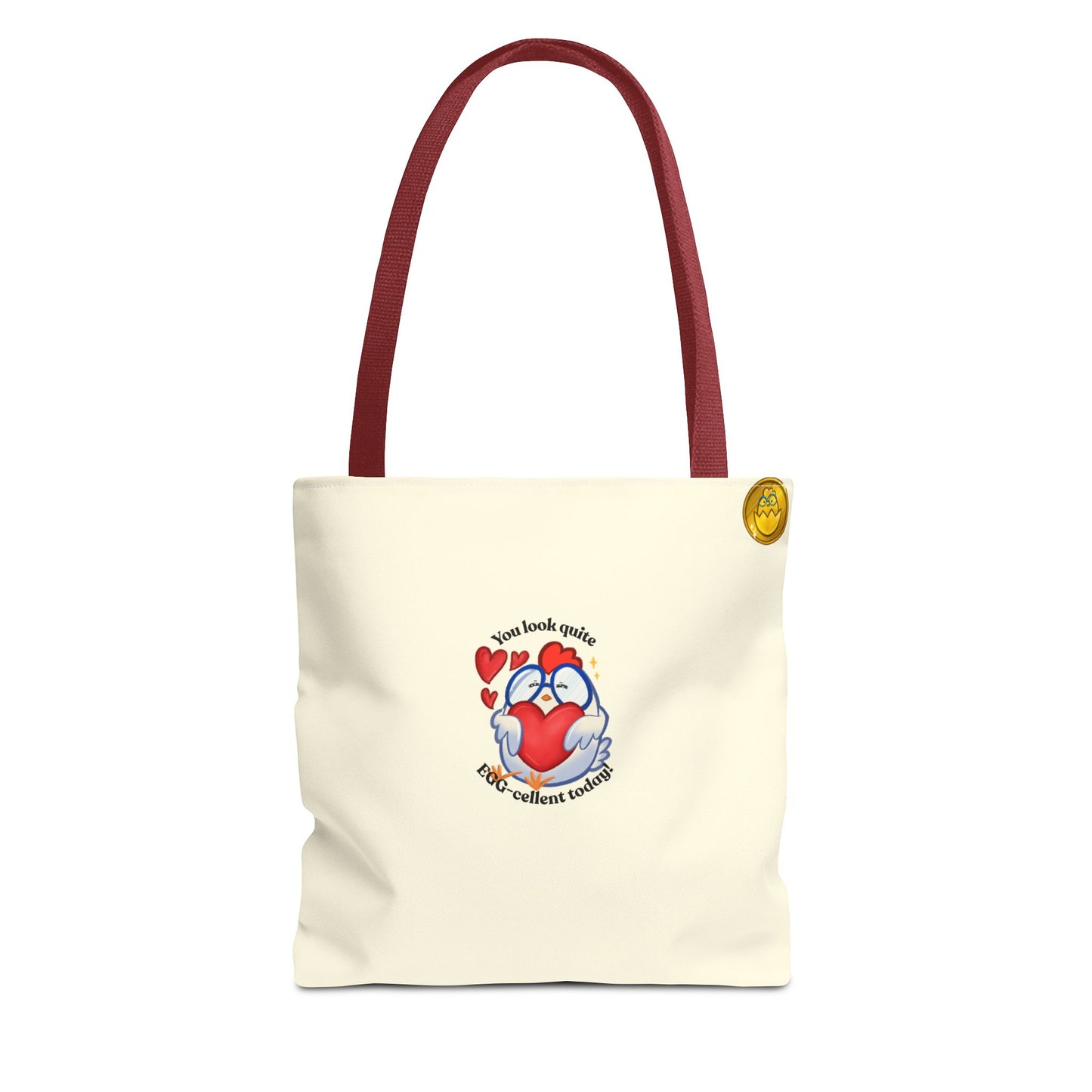 Cute Sweet Cartoon Chicken Heart Tote Bag