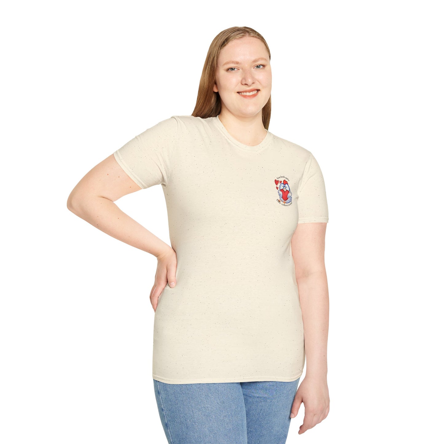 Punny Witty Funny Cute Chicken Heart Comfortable Cozy Soft Lightweight Cotton Shirt