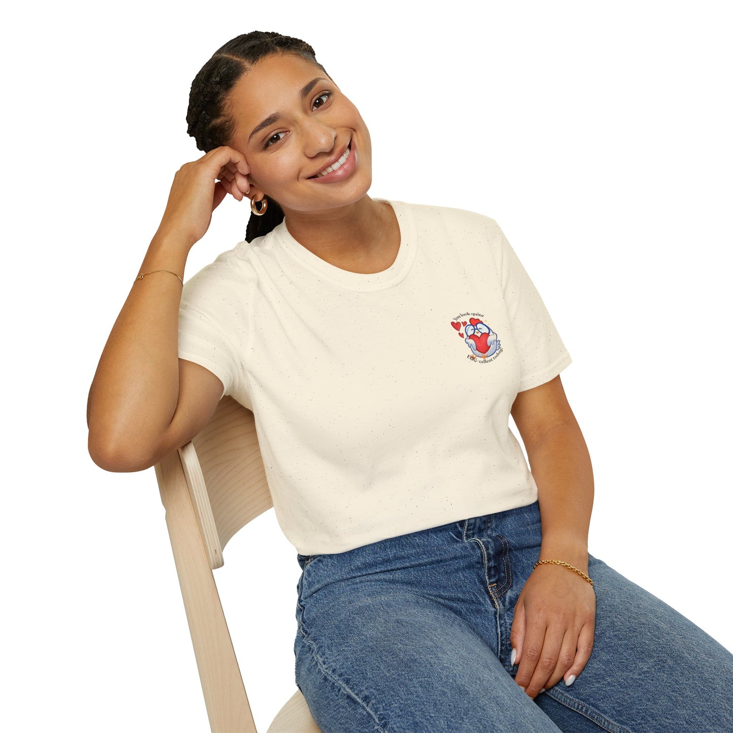Punny Witty Funny Cute Chicken Heart Comfortable Cozy Soft Lightweight Cotton Shirt