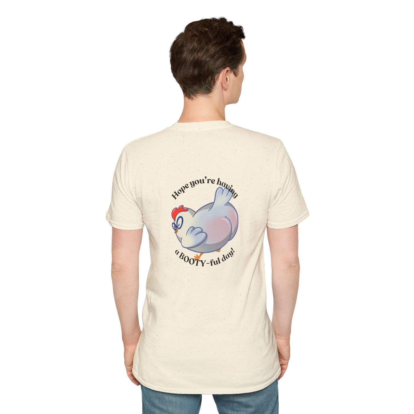 Punny Witty Funny Cute Chicken Booty Comfortable Cozy Soft Lightweight Cotton Shirt