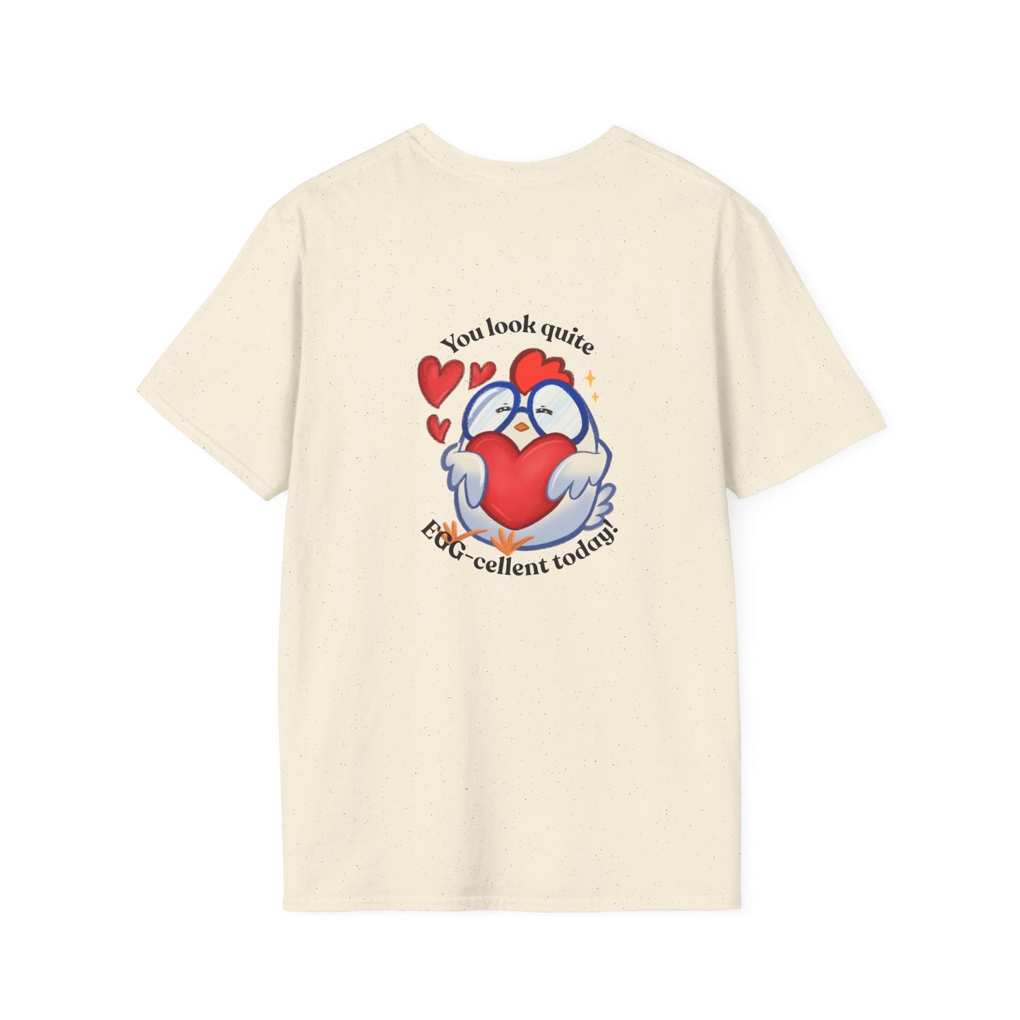 Punny Witty Funny Cute Chicken Heart Comfortable Cozy Soft Lightweight Cotton Shirt