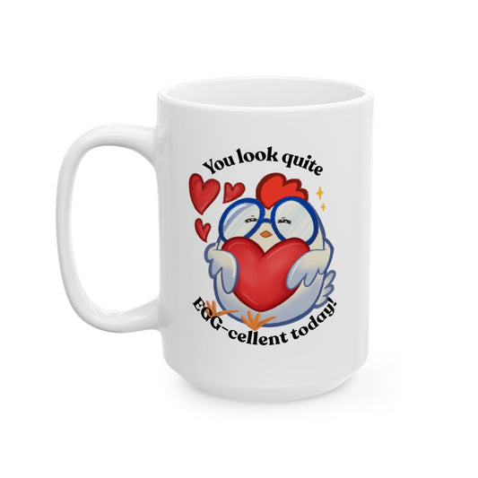 Cute Cartoon Chicken Heart Ceramic Mug