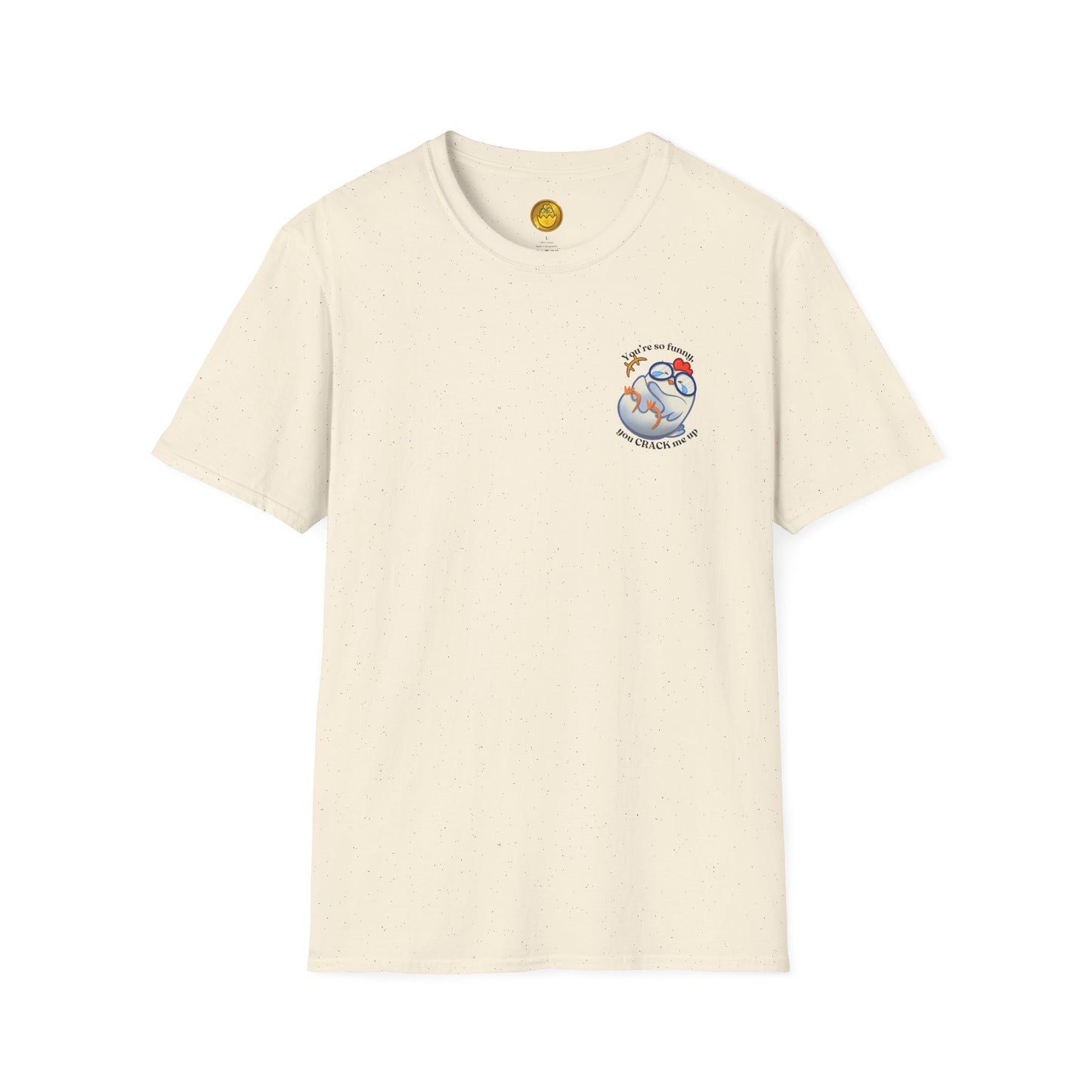 Punny Witty Funny Cute Chicken Laughing Comfortable Cozy Soft Lightweight Cotton Shirt
