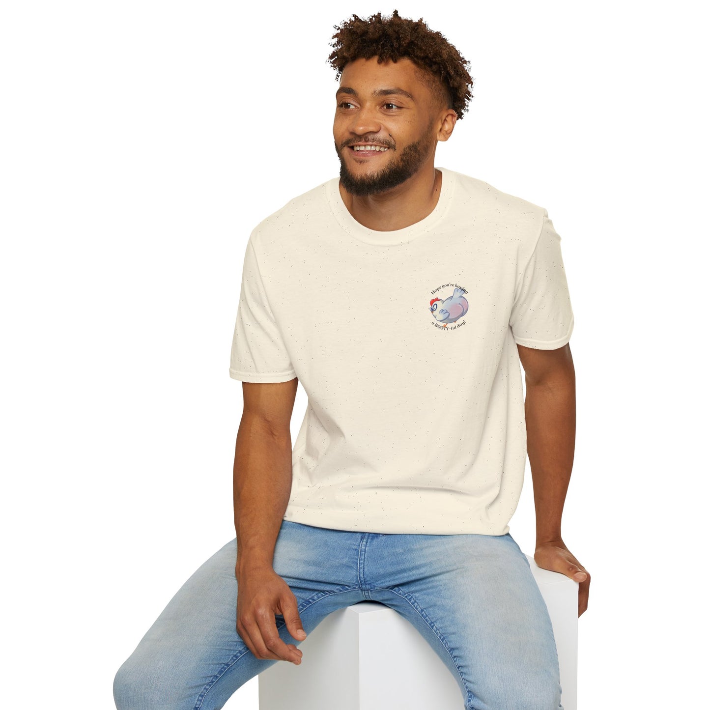 Punny Witty Funny Cute Chicken Booty Comfortable Cozy Soft Lightweight Cotton Shirt